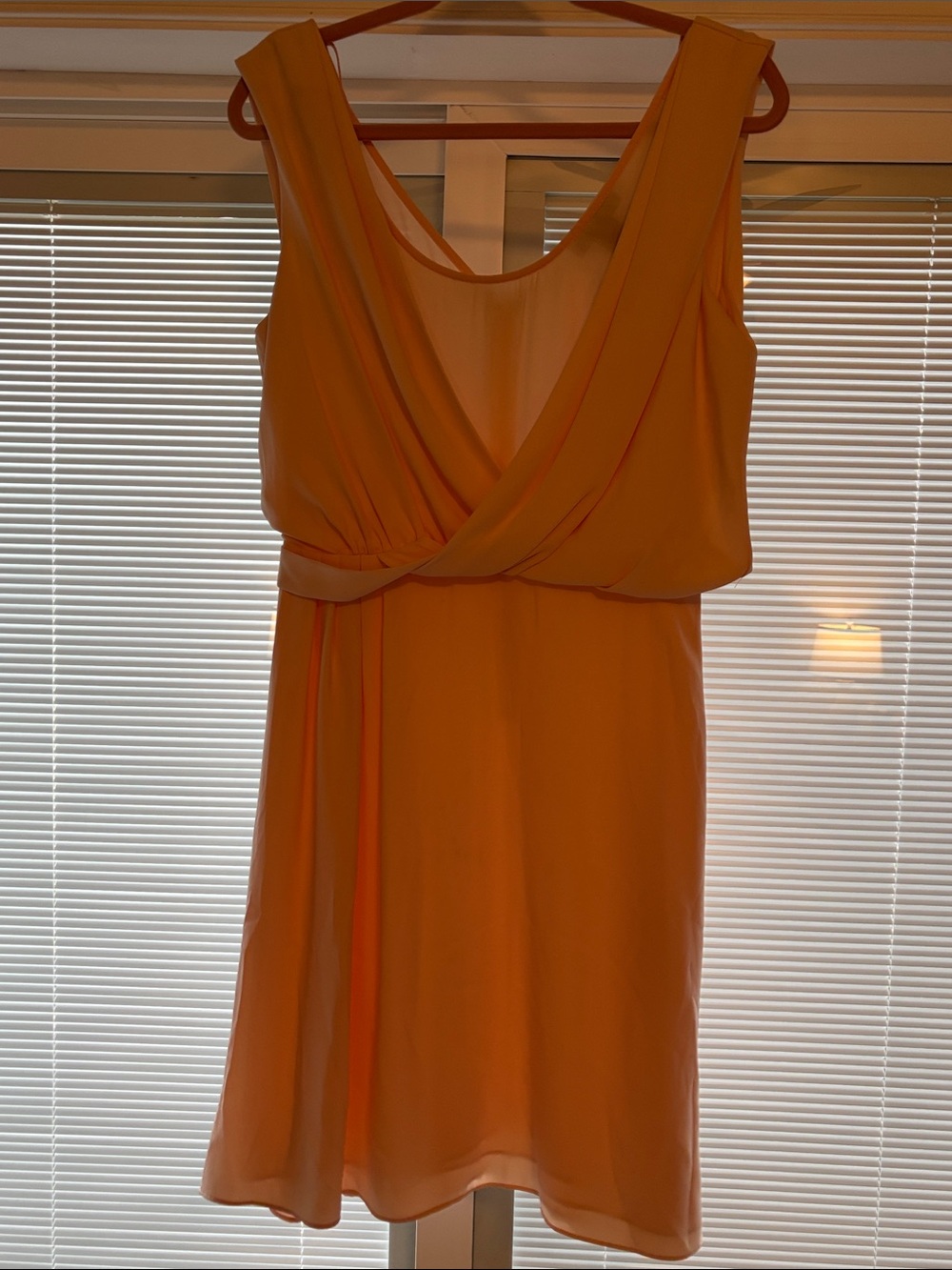 White House Black Market Ballet Pink Sleeveless Wrap-Front Midi Dress